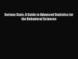 [Téléchargement PDF] Serious Stats: A Guide to Advanced Statistics for the Behavioral Sciences