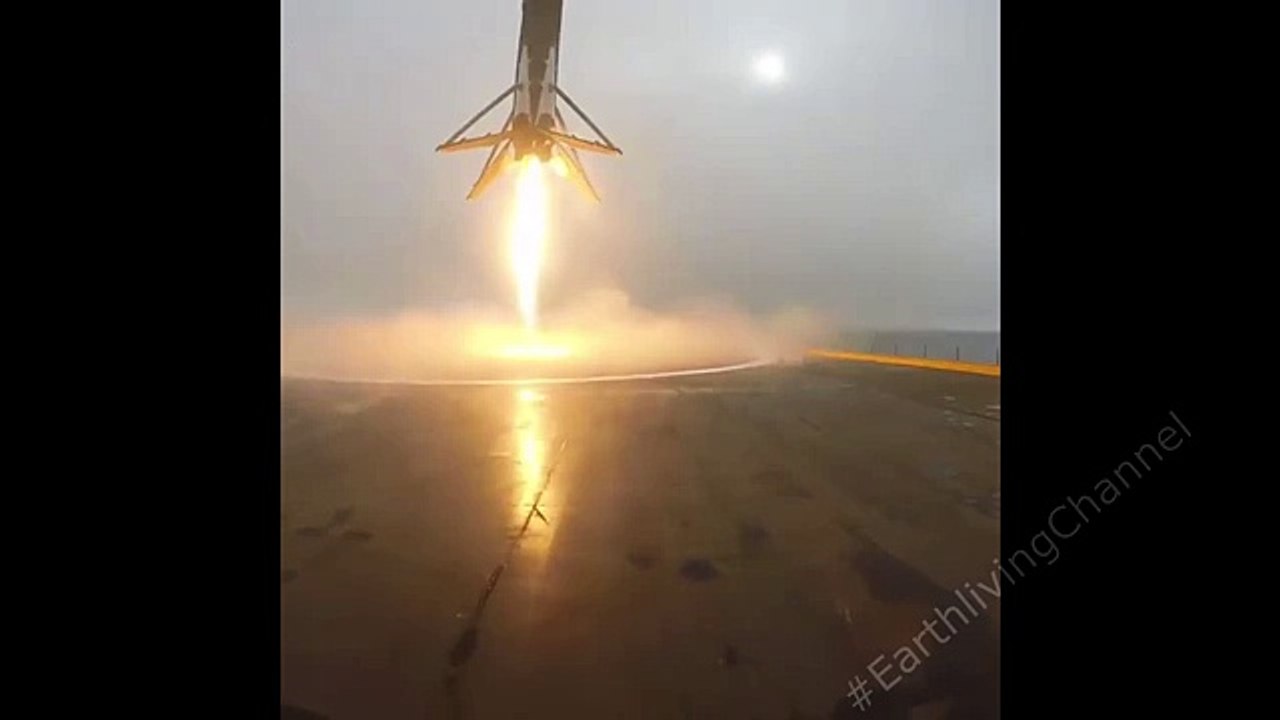Жесткая посадка Falcon 9 Unsuccessful landing