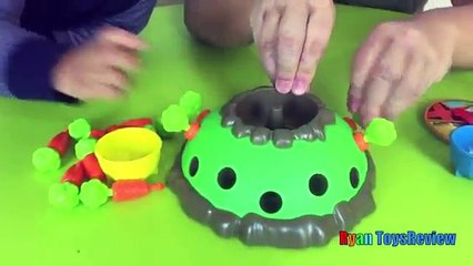 097 Family Fun Game for kids Jumping Jack Kinder Egg Surprise Toys Ryan ToysReview