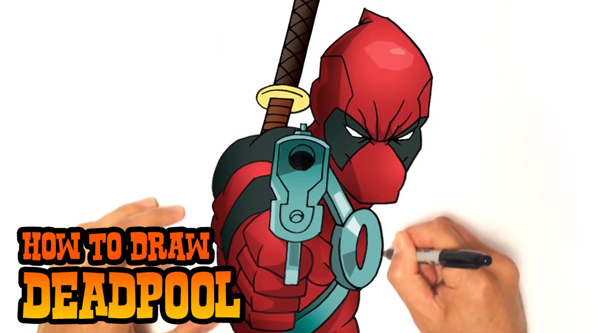 How to Draw Deadpool- Step by Step Lesson - video Dailymotion