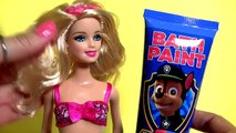Barbie Hair Paint Makeover Color Changing Doll Using Blue Bath Paint Fashion by Disney Collector