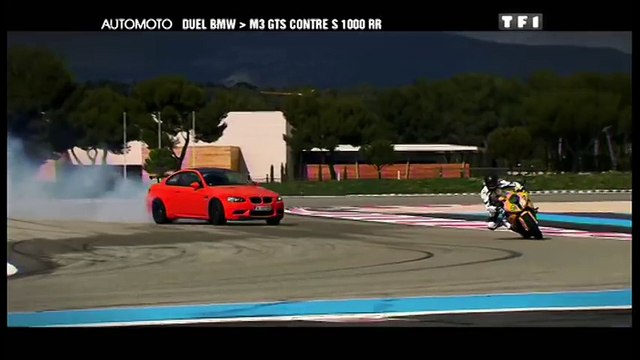Defi la S1000 RR (193ch) contre la BMW M3 GTS (450ch)