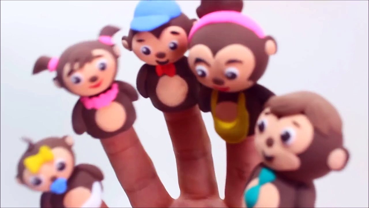FINGER FAMILY SONG ♫ | Nursery Rhyme | Five Little Monkeys Puppet Finger
