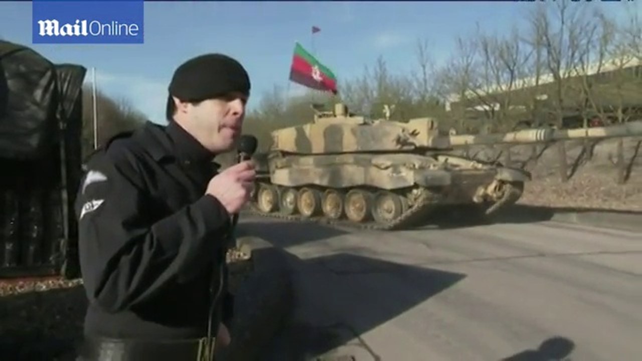 British Army soldiers pull 62 tonne tank in world record attempt