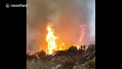 Major forest fires in Bogota, Colombia