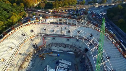 Vodafone Arena'nın son hali ve çatısı havadan böyle görüntülendi
