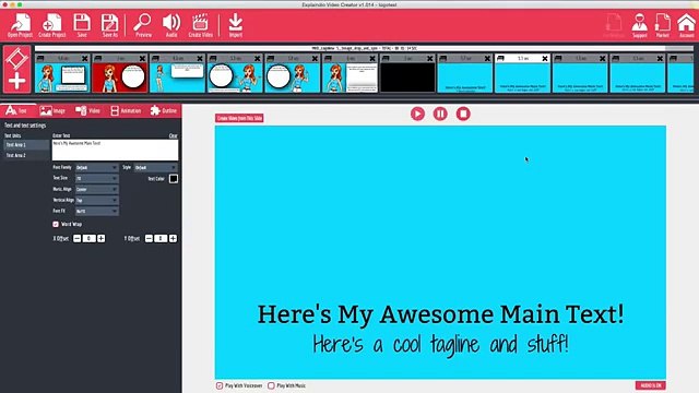 Free Explaindio Slides: 3 Rotating Images (4 Slides)