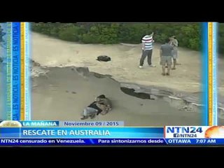 ¡Asombroso rescate! adolescentes quedan atrapados en una zona alta de un acantilado