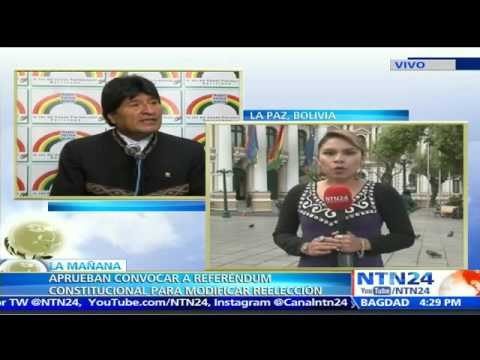 Congreso boliviano aprueba convocatoria a referendo para definir reelección de Evo Morales