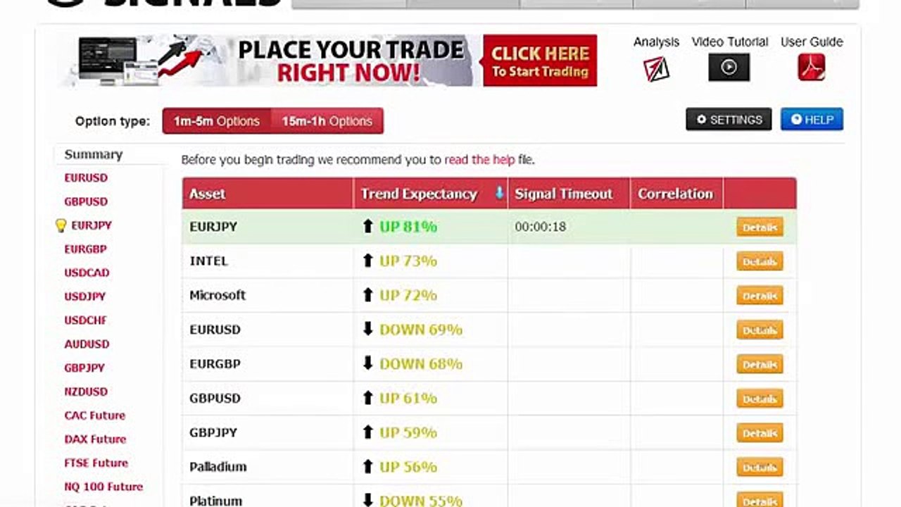 Option Bot Binary Options Members Area Software In Action | Binary Options Bot Review 2014