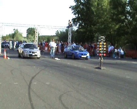 Subaru Impreza WRX STI Vs. Subaru Impreza WRX STI Drag Race