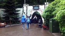 Exciting Bobsled ride in Dutch amusement park Efteling.