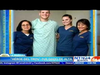 Soldado estadounidense que evitó atentado en tren de Francia expone su vida nuevamente