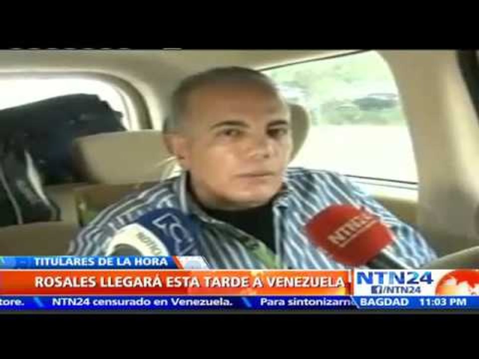 Rosales reafirma su inocencia y asegura que está contento de "pisar tierra venezolana"