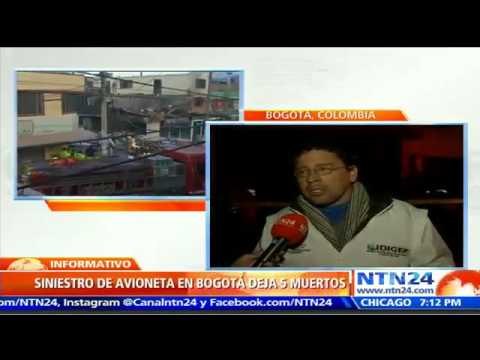 Mueren cinco personas y otras quince resultan heridas tras accidente de avioneta en Bogotá
