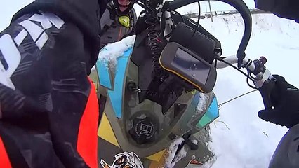 Покатушки на снегоходах Засыпал траншею