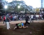 Strong Girl defeats boy in Kabaddi