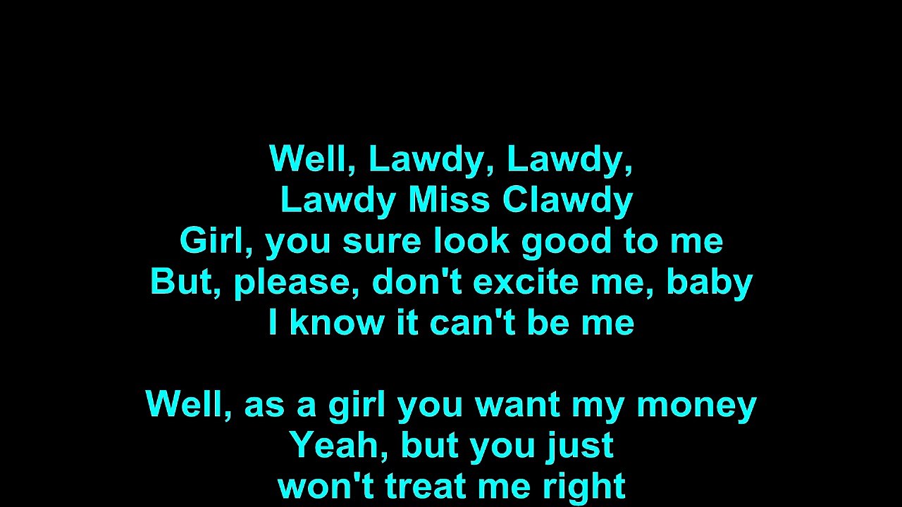 Elvis Presley Lawdy Miss Clawdy Lyrics video Dailymotion