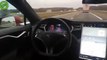 Tesla Driver films autopilot on highway from the backseat!!