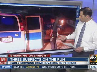 Suspects on the run after home invasion