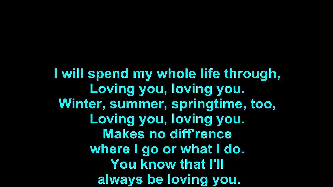 Elvis Presley – Loving You Lyrics