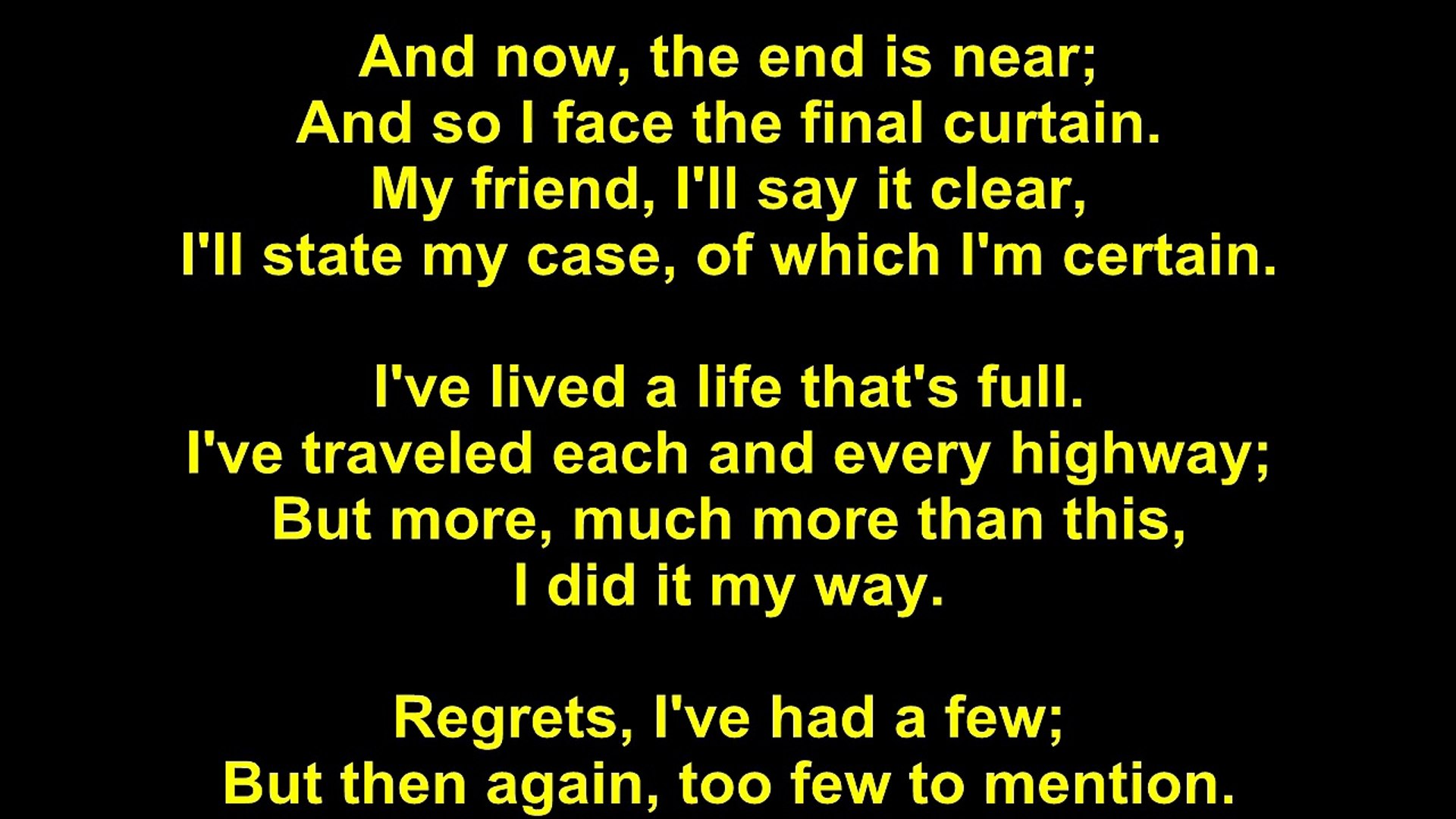 Elvis Presley – My Way Lyrics - video Dailymotion