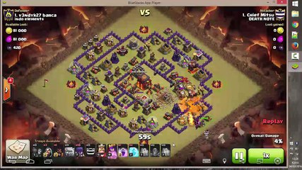 war coc indo elements vs death note part 6