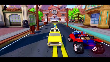 FUNNY Fat HULK & Big DONALD DUCK playing with SPIDERMAN !