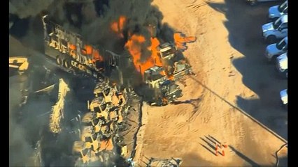 Тепловоз застрял в снегу Оклахома US fire on an oil rig Oklahoma