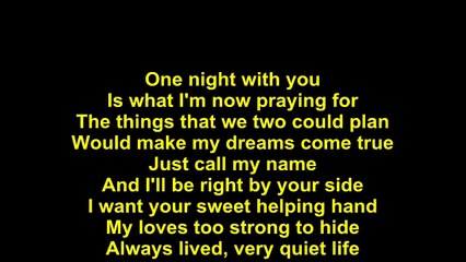 Elvis Presley – One Night Lyrics