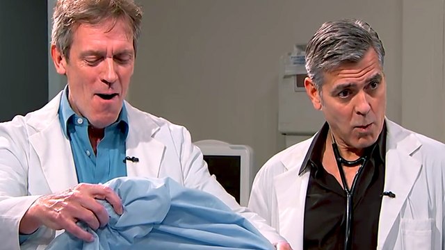 Le sketch avec Doug Ross (Clooney) et Docteur House (Laurie) !