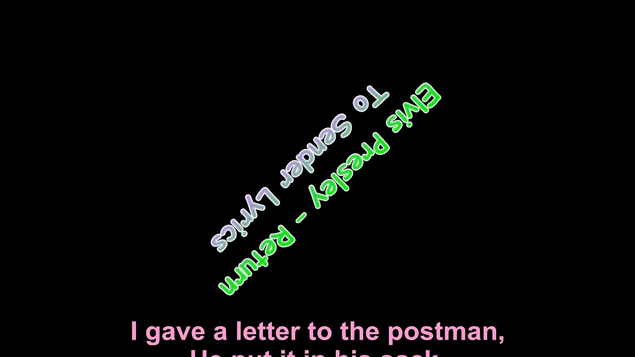 Elvis Presley – Return To Sender Lyrics