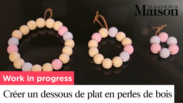 DIY : créez un dessous de plat en perles de bois