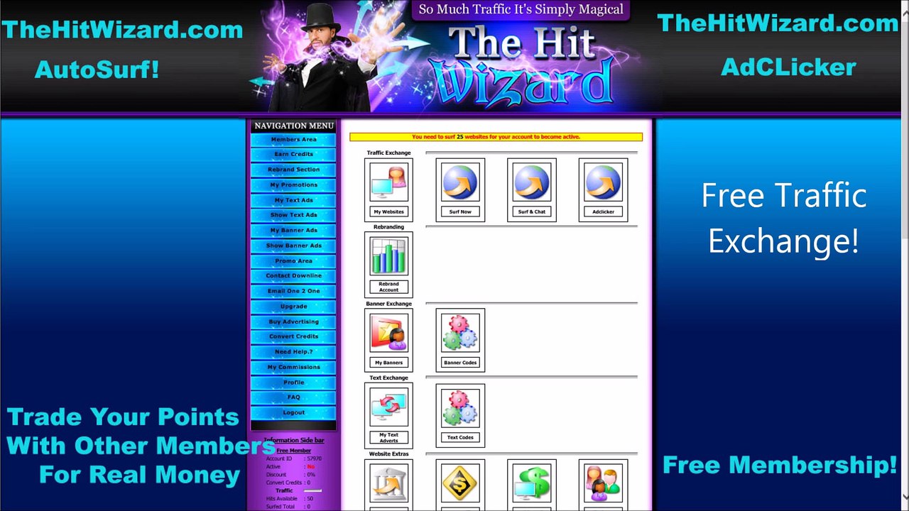 TheHitWizard.com Free Traffic Exchange!