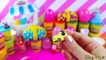surprise eggs peppa pig play doh hello kitty sofia the first cars unboxing toys