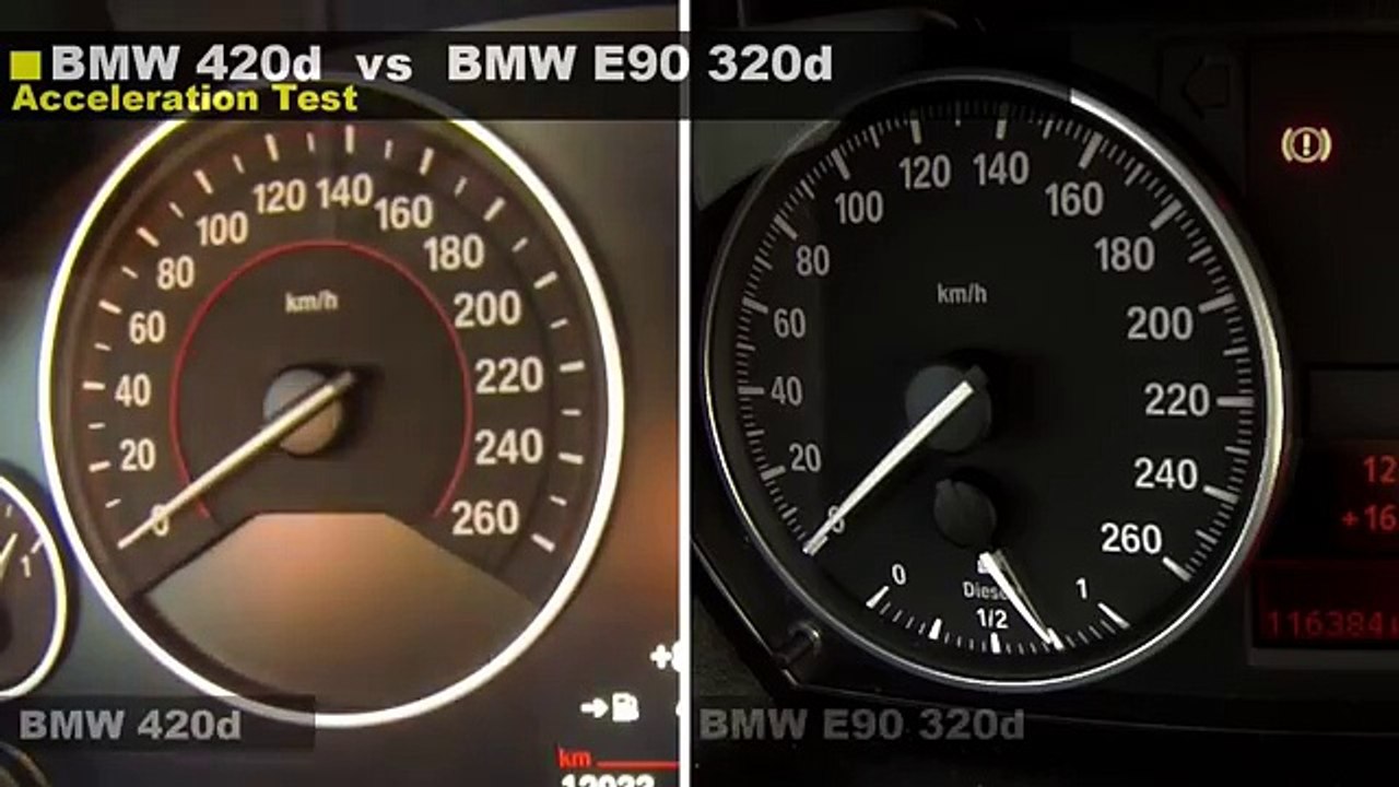 BMW 420d vs BMW 320d (E90) - Hızlanma Karşılaştırması