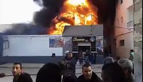 اندلاع حريق بمحل لبيع البنزين المهرب في قابس