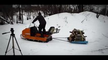 Снегоход Буран, таскаем дрова