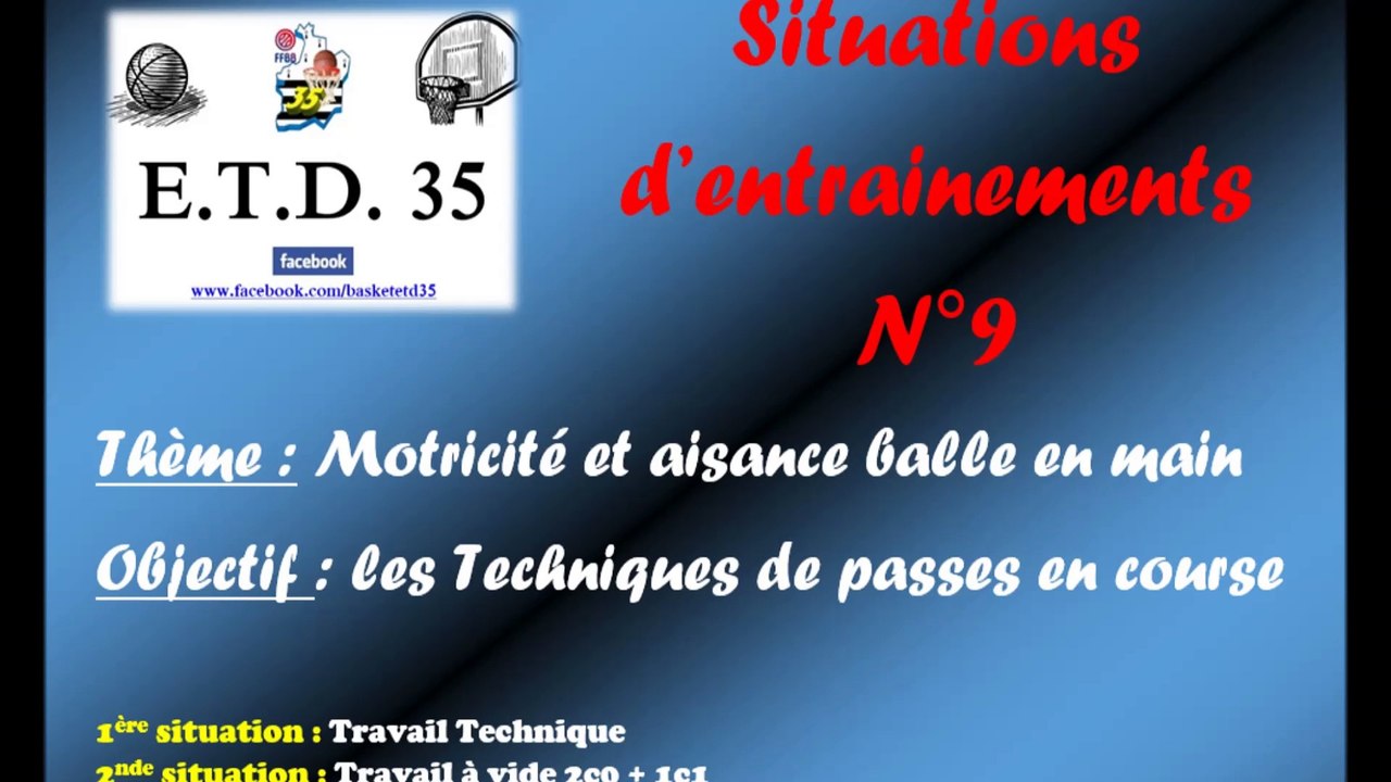 BOOK U13 Situation N°9 - Passes sur montée de balle