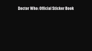 [PDF Télécharger] Doctor Who: Official Sticker Book [Télécharger] en ligne