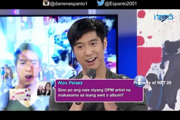 Letters & Music - 2-2-2016 Brad Go mentions Darren Espanto