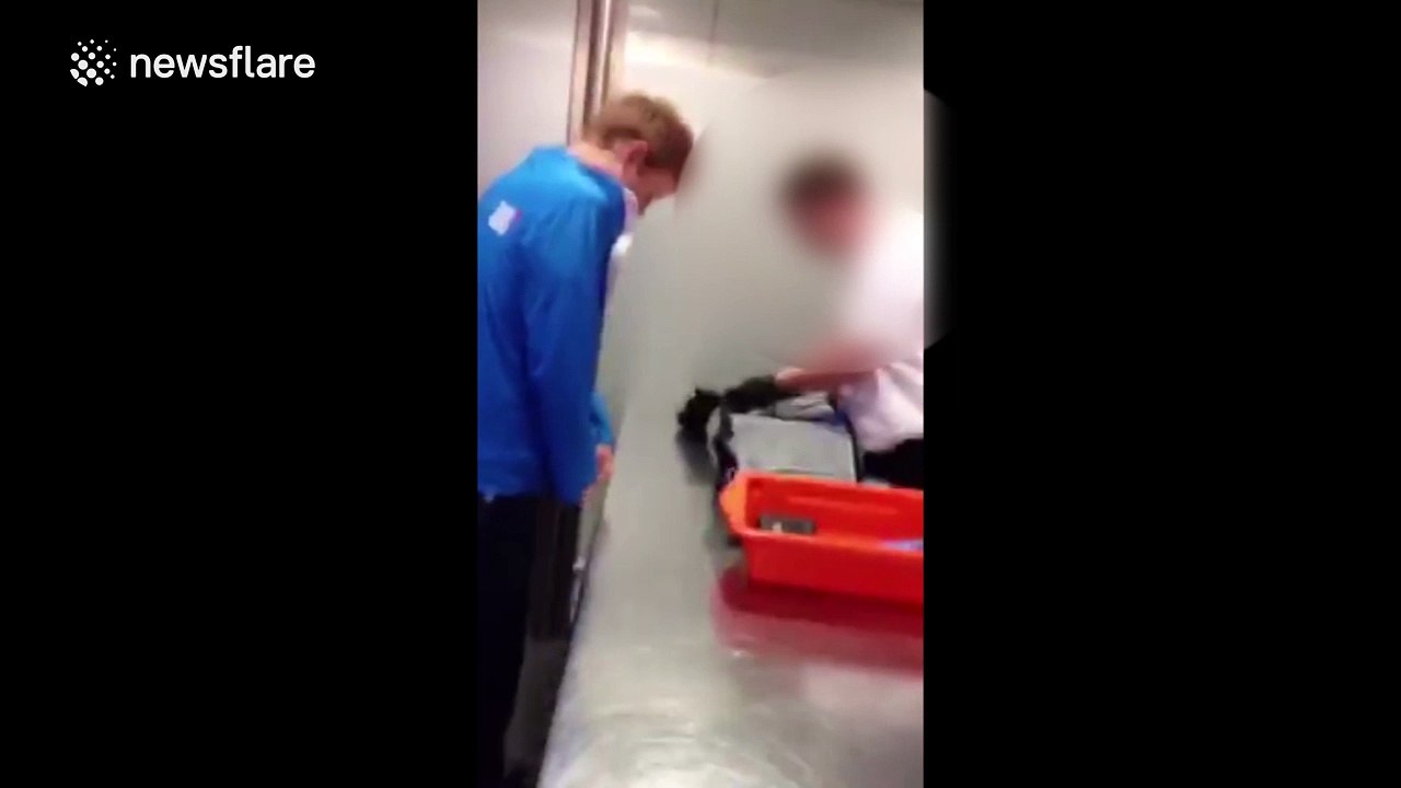 Embarrassing stag prank at Scottish airport security