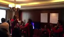 Chris Gayle and Umar Akmal Dancing on Punjabi Song in PSL