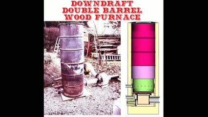 Downdraft Double Barrel Wood Furnace