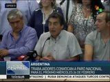 Trabajadores argentinos convocan a paro nacional para el 24 de febrero