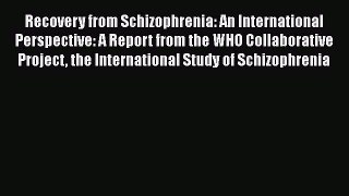 Recovery from Schizophrenia: An International Perspective: A Report from the WHO Collaborative