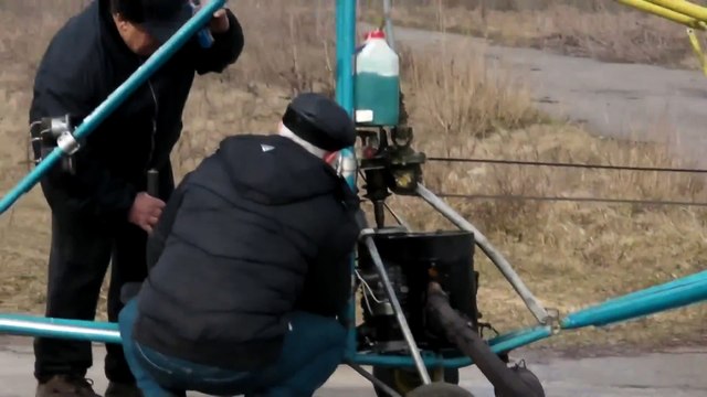 Дед вертолет сделал! Первый запуск