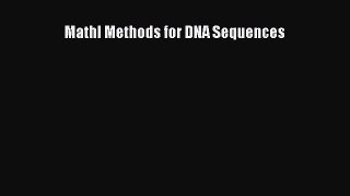 Mathl Methods for DNA Sequences Free Download Book