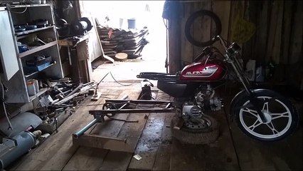 Трицикл из мопеда альфа .Часть 1