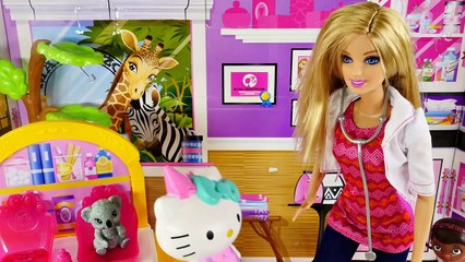 Barbie Zoo Doctor and Disney Princesses Palace Pet Check-Up Center Ariel Belle Aurora Doc McStuffins